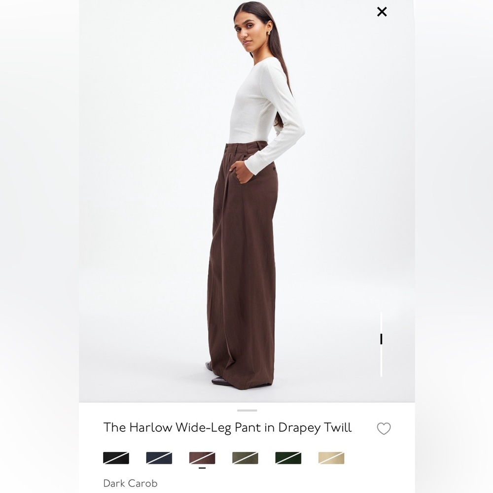 Harlow Wide Leg Pant in Drapey Twill - Madewell - Picture 3 of 6